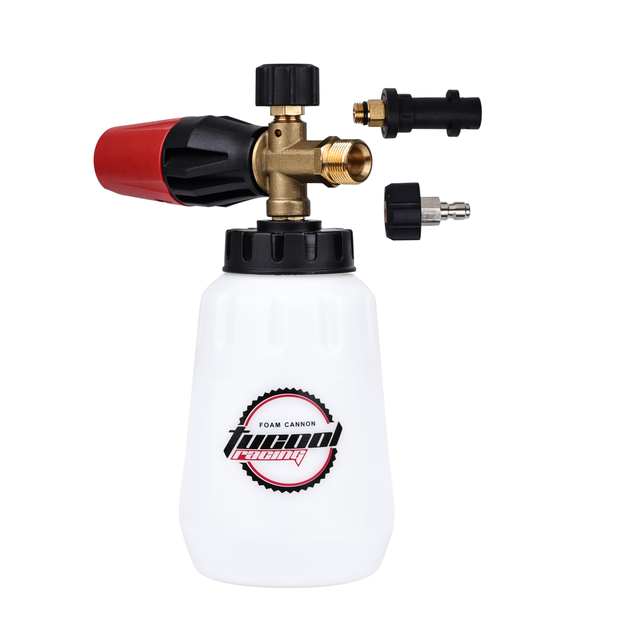 Tucool Racing Adjustable Foam Cannon 1/4 inch Quick Connector, Snow Foam Lance for Karcher K2/K3/K4/K5/K6/K7, Car Wash Foam Sprayer for Karcher K1700 K1800 K1900 (White)