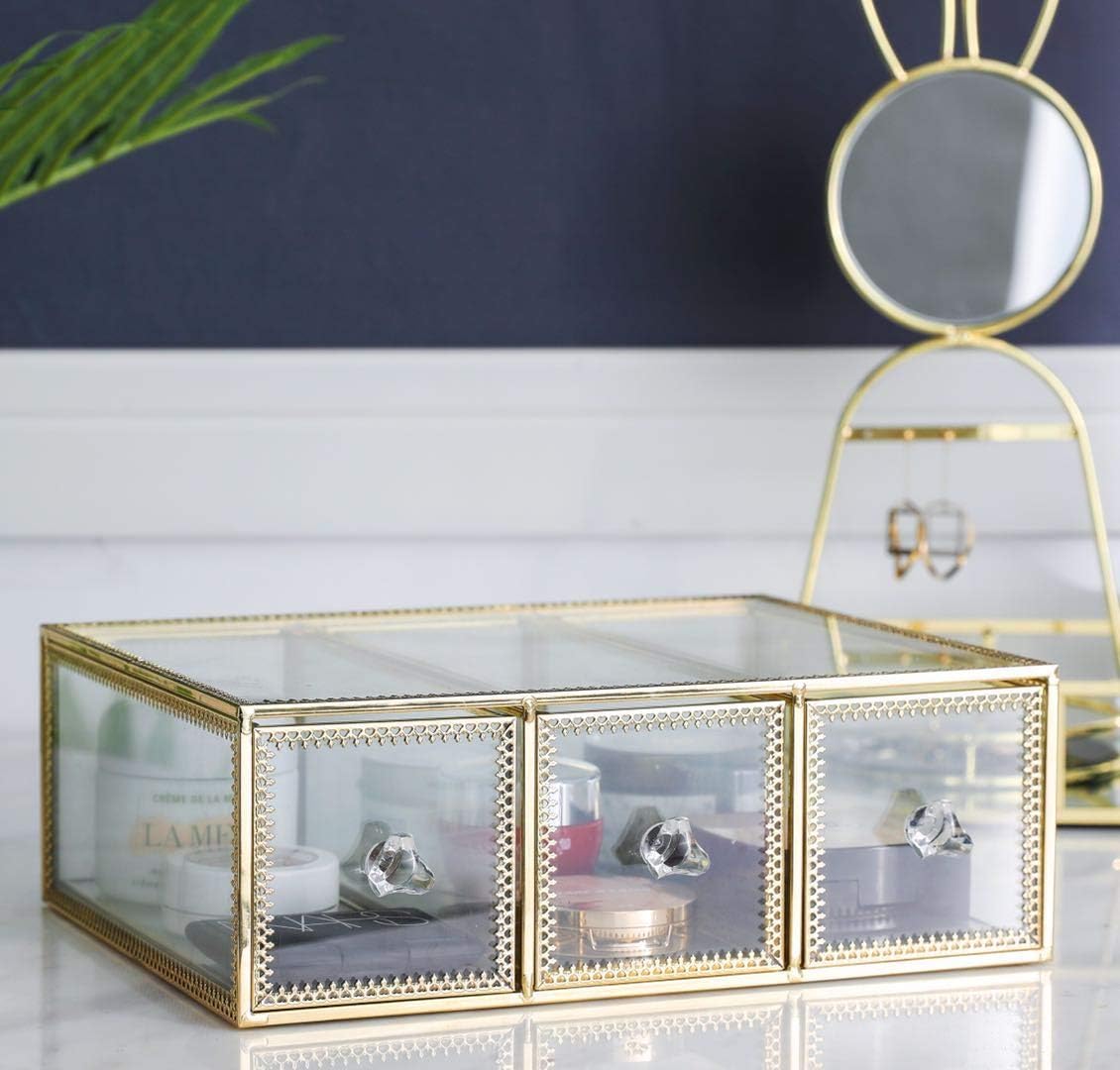 Makeup Organizer, Cosmetic Display Cases for Makeup, Jewelry, 3 Drawer: Home Improvement