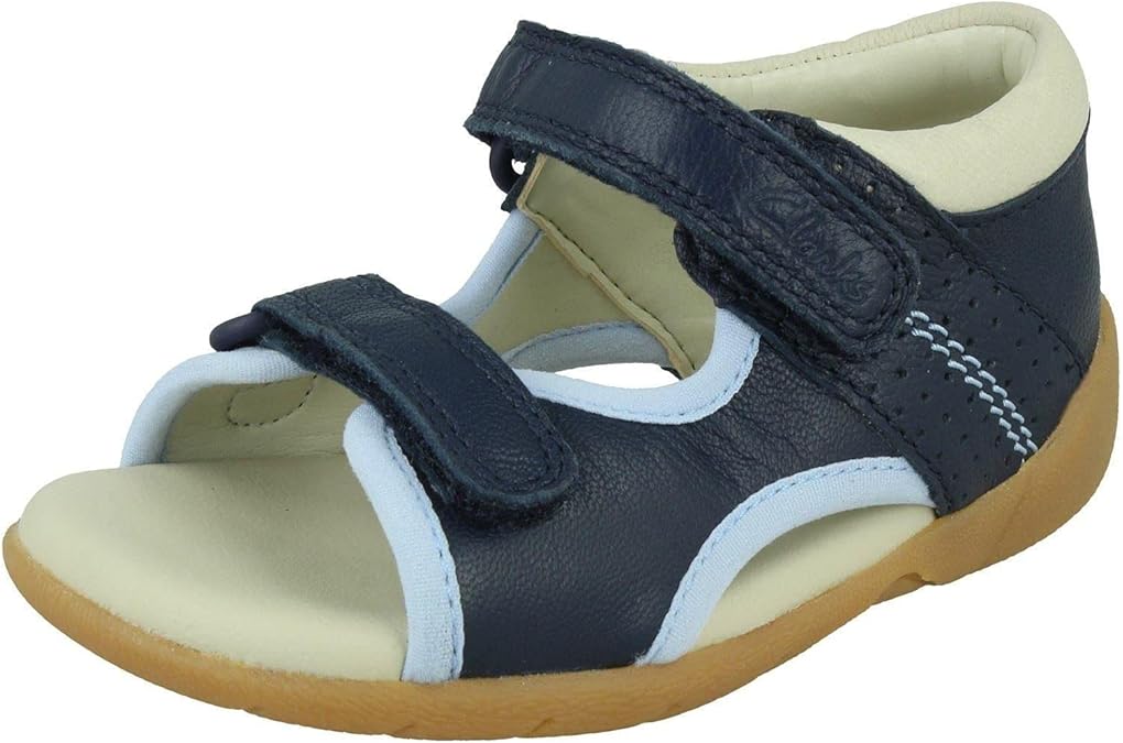 Clarks Zora Spirit Toddler Leather Sandals in Navy Wide Clarks Zora Spirit Toddler Leather Sandals in Navy Wide