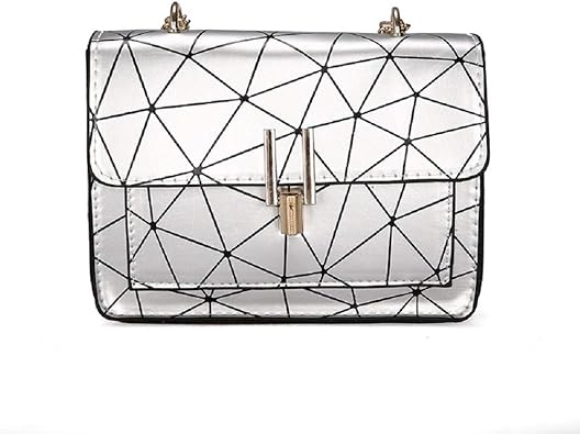 black geometric bag