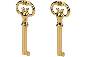 AULPQ Grandfather Clock Door Key KY-7 Works with Most Clocks Made Before 2004, Skeleton Antique Key for Antique Cabinet, Desk Drawers, Dressers, Old Furniture Locks etc. -2 Pcs