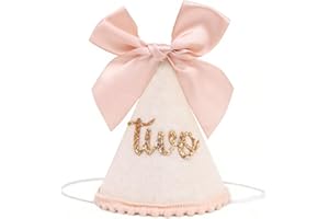 WODJR Bow 2nd Birthday Hat Bow Party Decorations Second Birthday Decorations Bows Party Supplies Pink Bows Garland Photo Prop