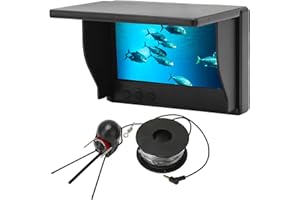 Underwater Fishing Camera, Portable Fish Finder Waterproof Camera 1000TVL Underwater Camera with 12 IR LED Lights, 4.3 Inch L