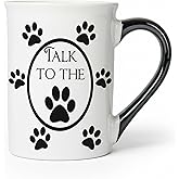 Cottage Creek Coffee Cups | Talk to the Paw 16oz Ceramic Coffee Mug | Ideal I Love My Dog Gifts for Women, Men | Funny Gifts for Mom, Dad, Girlfriend, Boyfriend