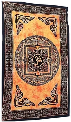 Funky Buddah Tie dye Celtic OM Symbol Tapestry