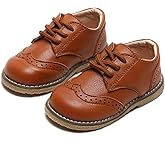 Toddler Boys Girls Dress Shoes Brown Black Leather Loafers Wedding Oxford Shoes Uniform School Flat Shoes