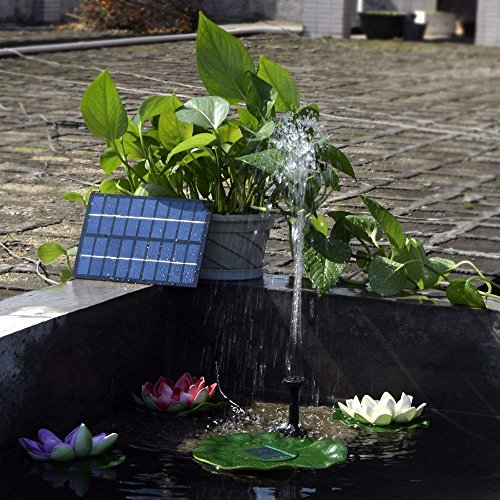 COSVII Solar Fountain for Birdbath Small Solar Water Pump for Garden, Yard, Small Pond(1.8W)