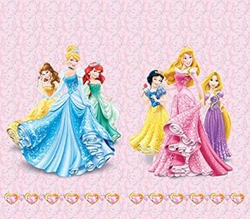Amazon Com 1art1 Disney Princess Window Curtain Ariel Jasmine