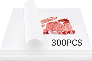 LIPETOL 300Pcs White Butcher Paper for Sublimation No Wax Square Sublimation Butcher Paper Sheets 12 x 12 inch Disposable Charcuterie Papers Precut Butcher Papers for Heat Press, Wrapping Meat, Smoking Meat