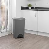 Addis 50 Litre Pedal Bin Grey Metallic 518120 UK Made view 2