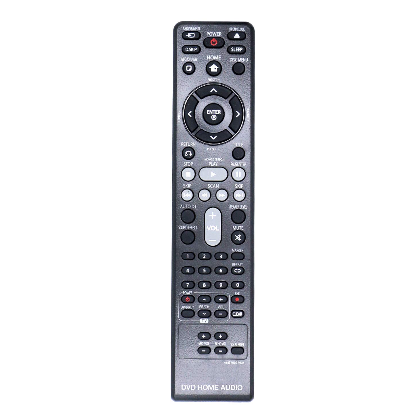 VINABTY AKB70877931 Remote Control Replacement for LG DVD Home Audio
