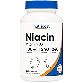 Nutricost Niacin (Vitamin B3) 100mg, 240 Capsules - with Flushing, Non-GMO, Gluten Free