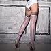 E EASILK Women's Antiskid Silicone Lace Top Thigh High Silk Stockings