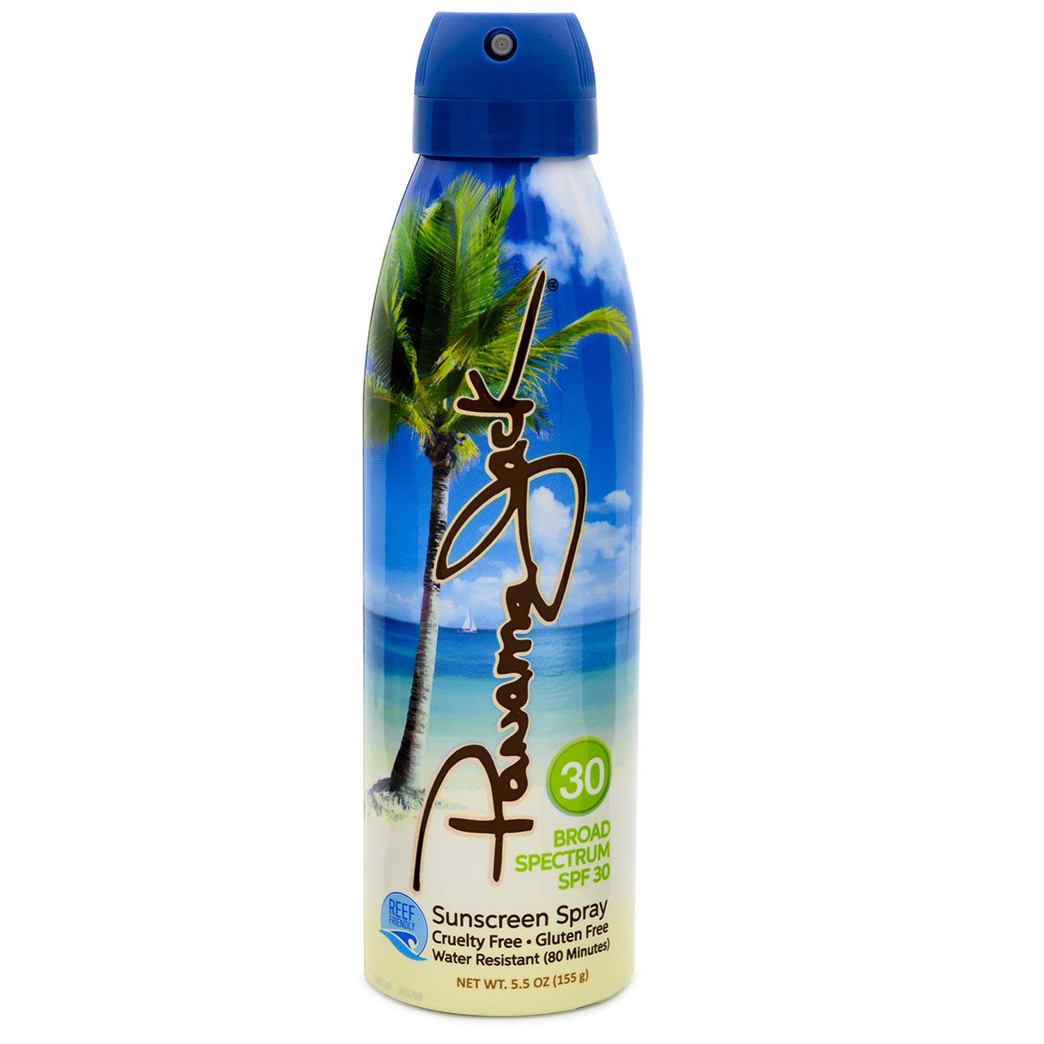 Panama Jack Continuous Spray Sunscreen - SPF 30, Broad Spectrum UVA/UVB Protection, Reef-Friendly, PABA, Paraben, Gluten & Cruelty Free, Water Resistant (80 Minutes), 5.5 OZ (Pack of 1)