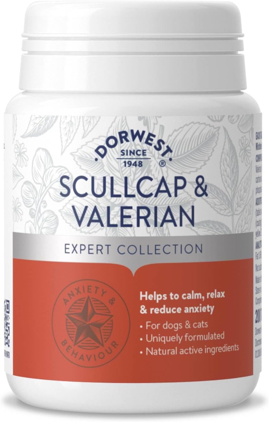 Dorwest Herbs Scullcap & Valerian Calming Tablets for Dogs & Cats 200
