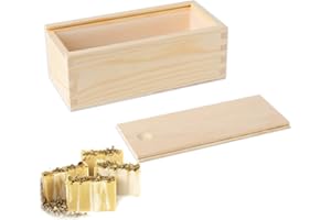 BOOWAN NICOLE Small Rectangle Silicone Soap Mold with Wooden Box DIY Handmade Loaf Mould
