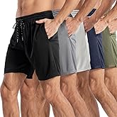 Men's 5" Inseam Mesh Workout Shorts 5-Pack – Lightweight, Breathable Athletic Shorts for Gym, Sports & Daily Wear