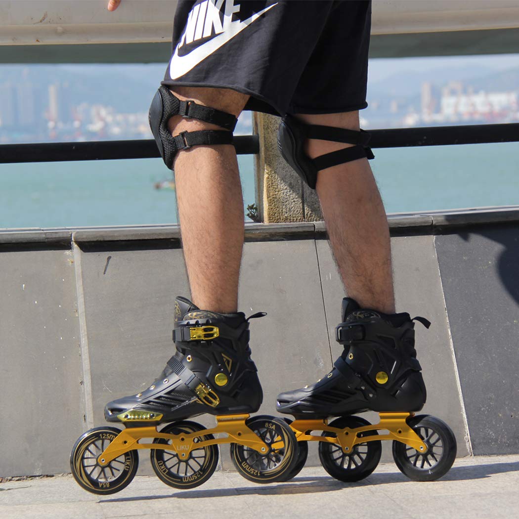 LIKU Performance 125 3WD Speed Inline Skates Unisex Black&Gold on Galleon Philippines