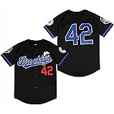 PXLZRUO Youth Black Legend Baseball Uniform #42 Stitched Boys Hip Hop Jerseys Shirt for Kids