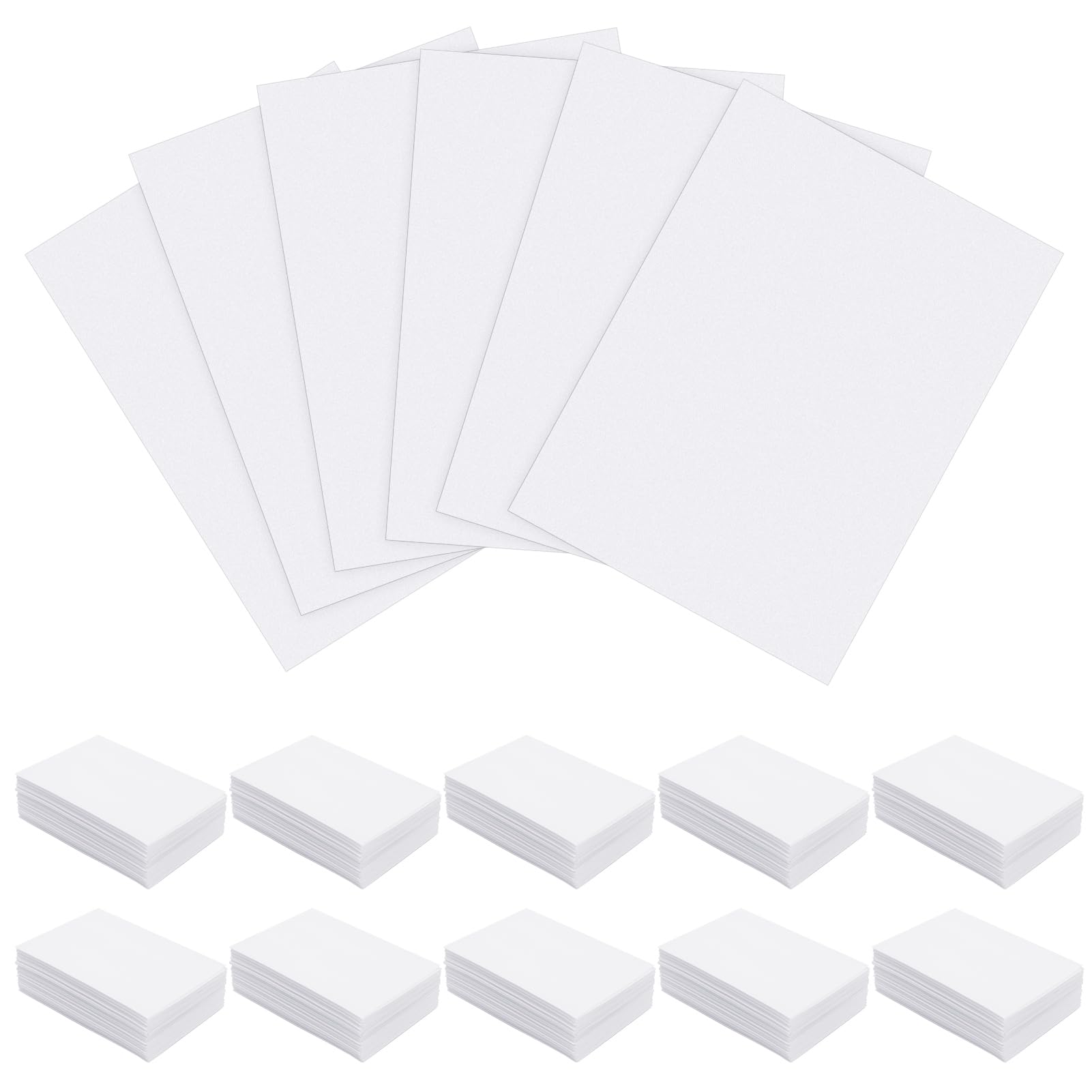 ViEinkaufen 500 Pcs Soft Card Sleeves,66 x 91 mm Standard Size Sleeves for Trading Card,MTG,TCG,Sports Cards,Game Cards(White)