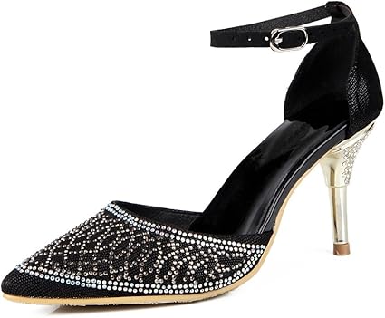 diamante pointed heels
