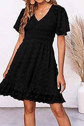 BTFBM Women's Smocked Boho Dress Resort Outfits