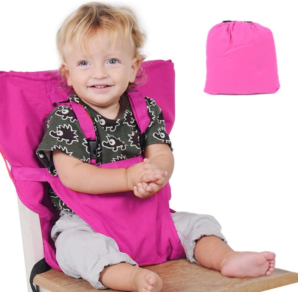 Travel High Chair High chair Seat Covers for Baby Mobile and Safe Adjustable Removable and Washable Feeding Safety Belt Seat Baby Harness Belt