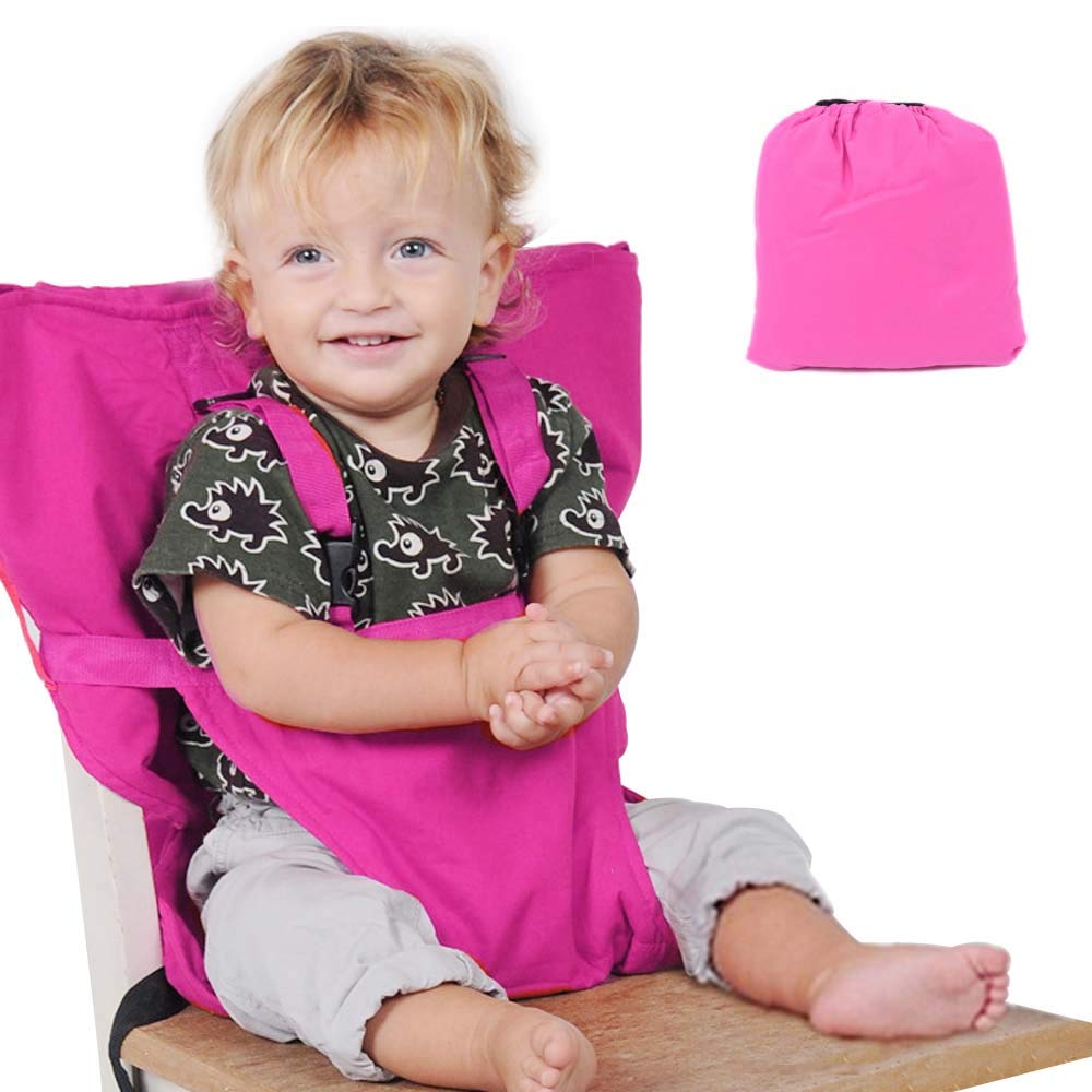 Travel High Chair High chair Seat Covers for Baby Mobile and Safe Adjustable Removable and Washable Feeding Safety Belt Seat Baby Harness Belt