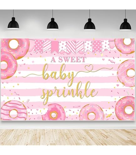 Lofaris Sprinkled With Love Backdrop Baby Shower Donut Party Colorful Dots Confetti Photography Backdrop Kids Boy Sprinkle Birthday Cake Table Banner Decorations Supplies Photo Booth Props 7x5ft - View #2