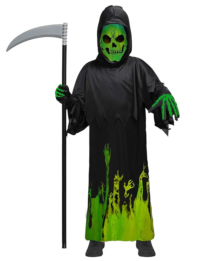 Buy Heay Halloween Kids Grim Reaper Costume for Boys Pattern Robe with