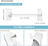 AOSITE Window Safety Lock 4 Pack Self Adhesive UPVC Child Safety Lock view 2