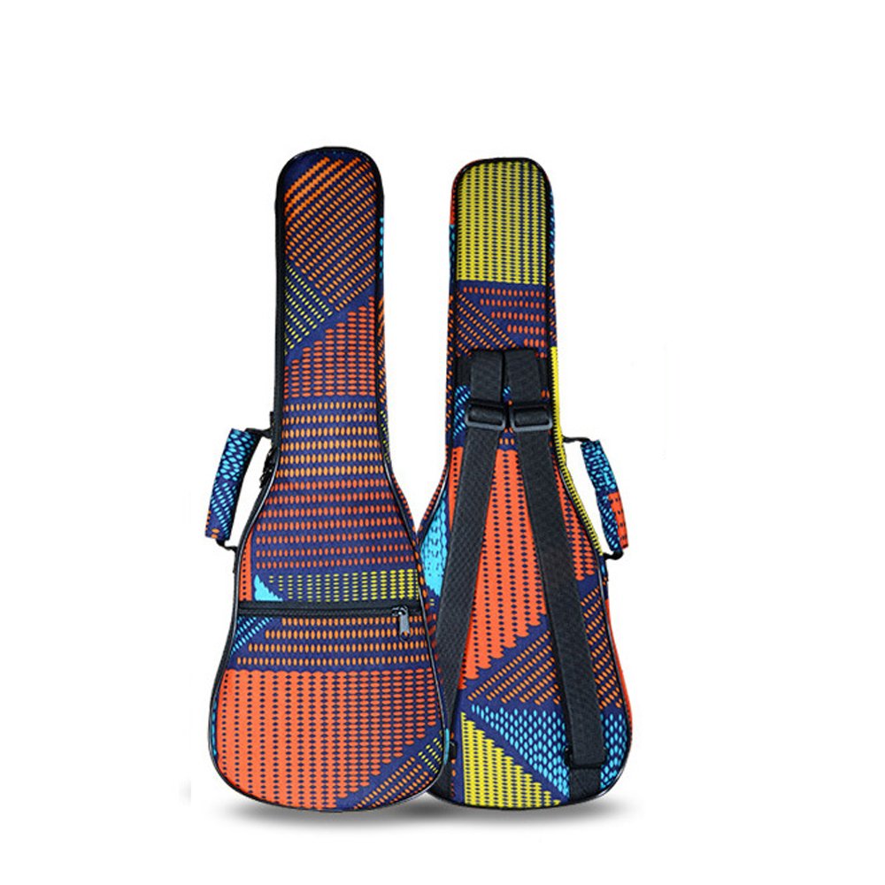 HOT SEAL 10MM Sponge Padding Waterproof Durable Colorful Conventional ukulele Case Bag with Storage … (21 in, Geometry)