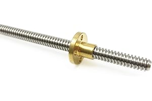 VICHSAMWY 150mm（5.9 Inches）Tr8x2 Lead Screw with T8 Brass Nut (Acme Thread, 2mm Pitch, 1 Start, 2mm Lead) for LCD DLP SLA 3D Printer Z Axis and CNC Machine