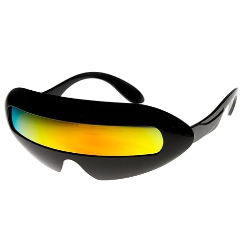 zeroUV Futuristic Cyclops Neon Shield Color Mirror Lens Wrap