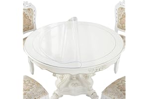 RostiKong 28 Inch Clear Round Table Cover Heavy Duty Thick Vinyl Circle Plastic PVC Table Top Protector for Dining Room Table Transparent Table Mat Cloth Desktop Protective Pad for Patio Coffee Table