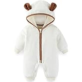 Fairy Baby Newborn Baby Bear Outfit Suit Thin Fleece Jumpsuit Romper Hooded Winter Clothes Snowsuit Coat Infant Girls Boys