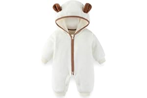 Fairy Baby Newborn Baby Bear Outfit Suit Thin Fleece Jumpsuit Romper Hooded Winter Clothes Snowsuit Coat Infant Girls Boys