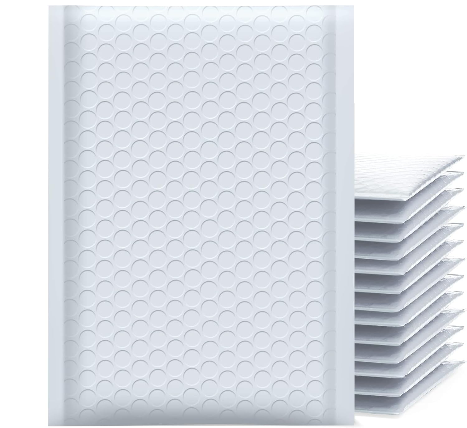 NaXew Padded Envelopes A6, with Easy Peel & Seal Poly Bubble Mailer Bags Postal Wrap Envelope Cushioned Protective Packaging 100 x 165 (White A6, 10pcs)