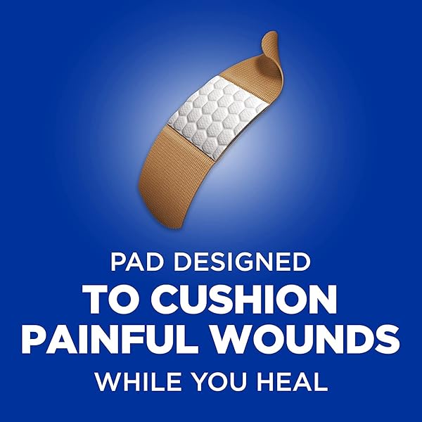 BAND-AID BRAND STERILE FLEXIBLE FABRIC ADHESIVE BANDAGES, COMFORTABLE FLEXIBLE PROTECTION & WOUND CARE FOR MINOR CUTS & SCRAPES, DESIGNED TO CUSHION PAINFUL WOUNDS, EXTRA LARGE SIZE