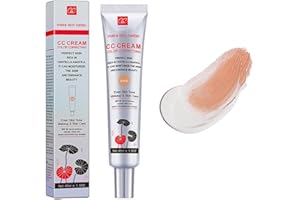 wwaiwenl Color Correcting CC Cream with SPF 25, Coverage Lightweight Foundation, Invisible Pores,Rich In Centella Asiatic,Hydrating Serum,Refine Skin Texture, Avoid Sun Damage (Dark, Dark)