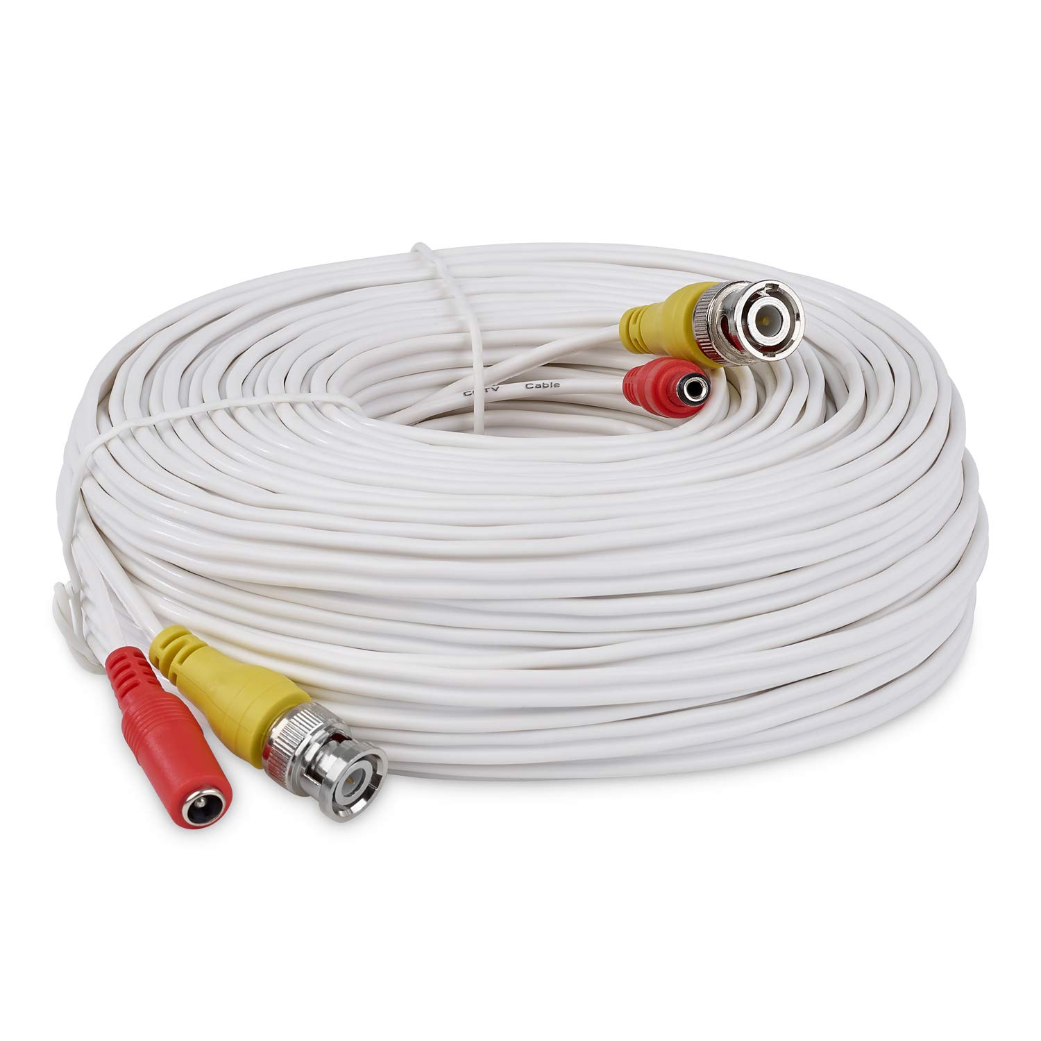 SSL BNC Video Power Cable For CCTV Camera DVR Security System (2M, White)