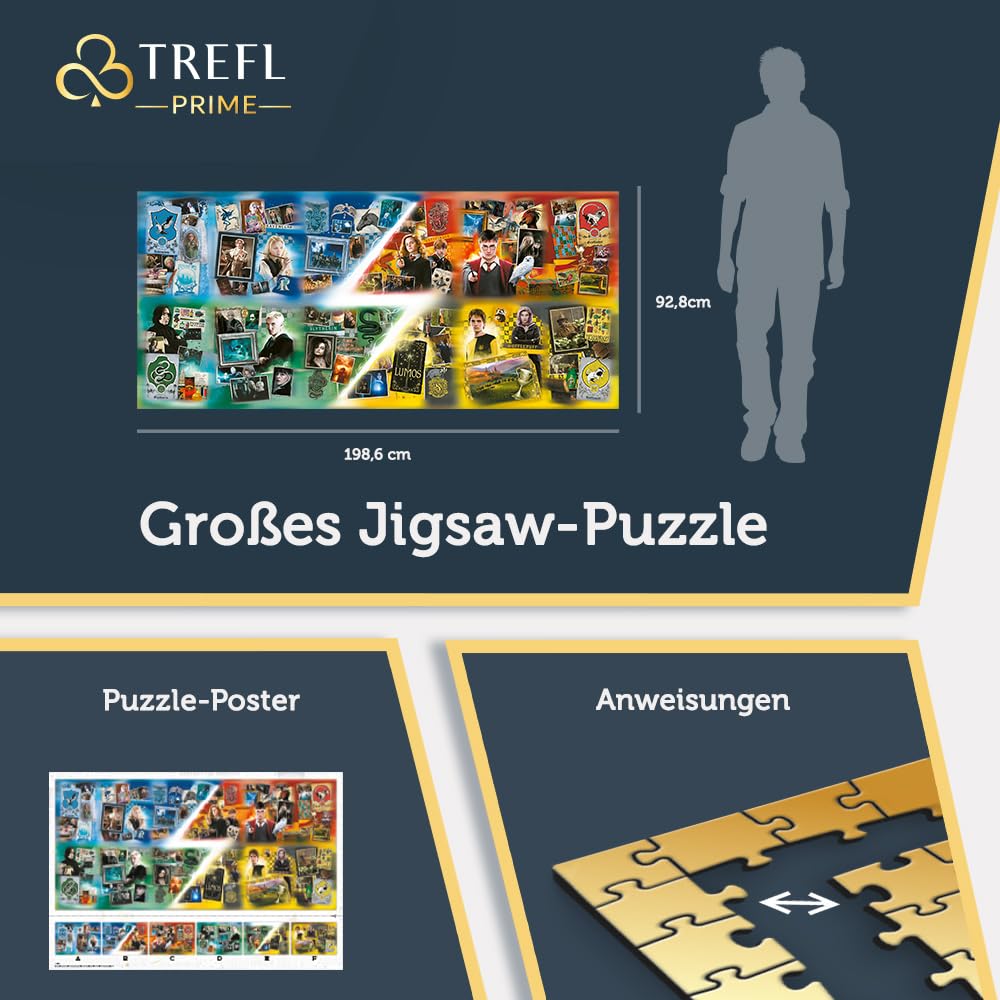 Trefl Prime - Puzzle UFT: Harry Potter, The Houses of Hogwarts - 9000 Teile, Großes Spiel, Dickster Karton, Bio, EKO, Unterhaltung für Erwachsene und Kinder ab 12 Jahren 4