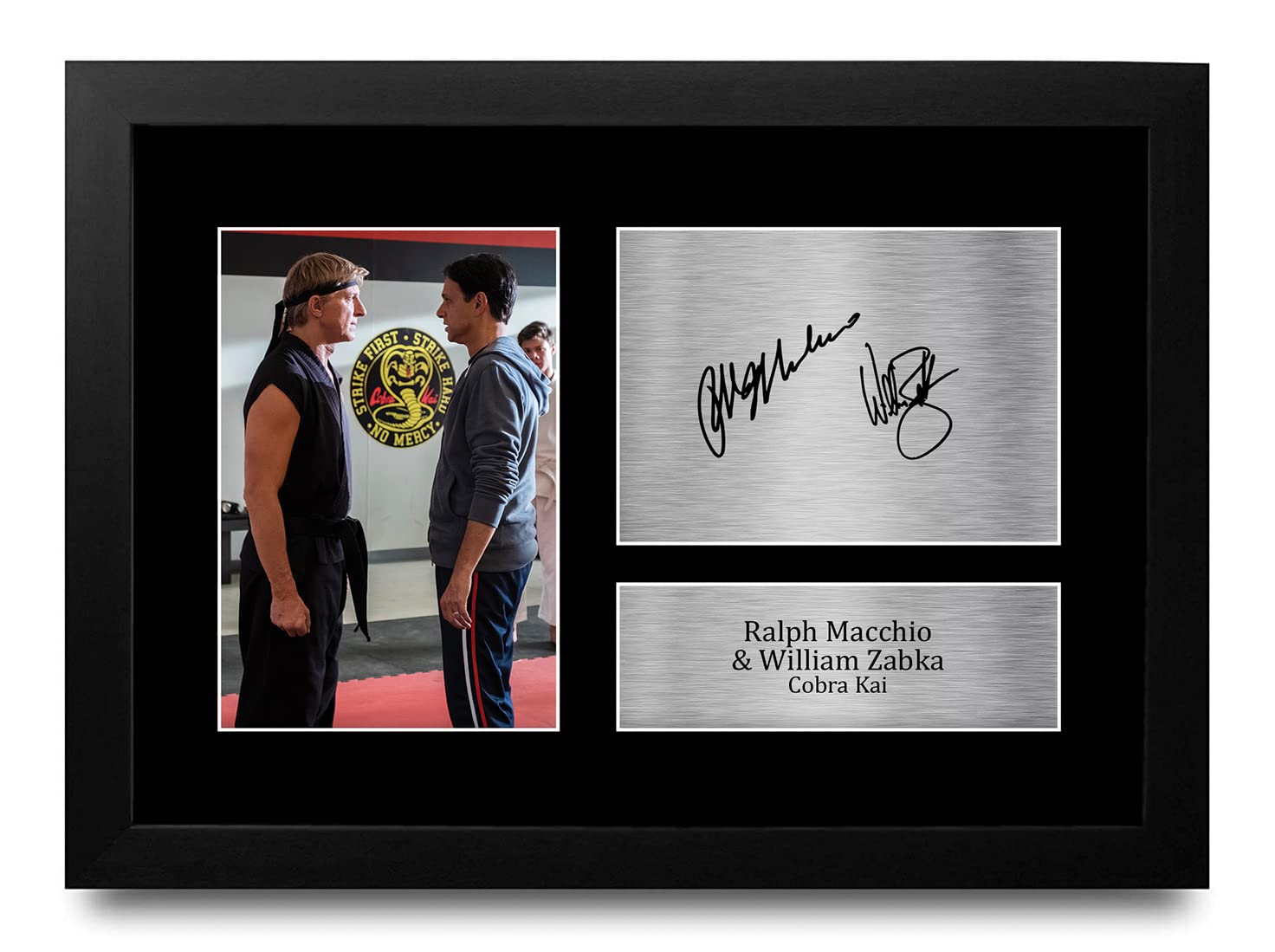 HWC Trading FR A4 Ralph Macchio & William Zabka Cobra Kai Gifts Printed Signed Autograph Picture for TV Show Fans - A4 Framed