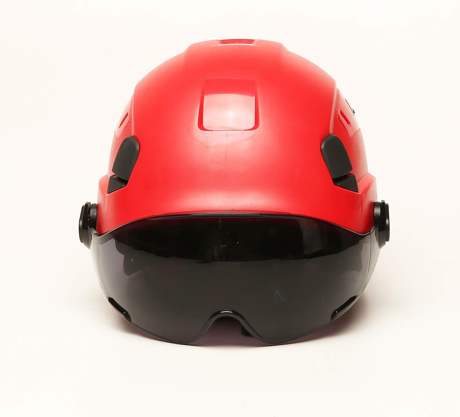 LOHASPRO Safety Hard Hat - Adjustable ABS Helmet with Visor - 6-Point Suspension, Perfect for Construction (Red smoked visor) - - 