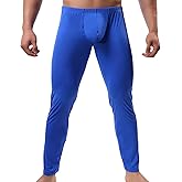 FOLGUT Mens Tight Long Underwear Bottoms Smooth Thin Leggings Long Johns Pants