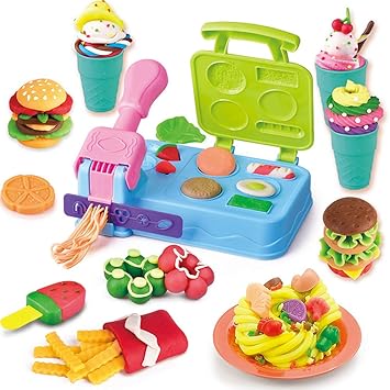 KELEQI Colorido Creacion de Cocina Arcilla Polimérica,6 Colores 3 en 1 Modelado Plastilina Kit,Seguro y no Tóxico,con Herramientas y Accesorios,los Mejores DIY Regalos para los Niños: Amazon.es: Deportes y aire libre