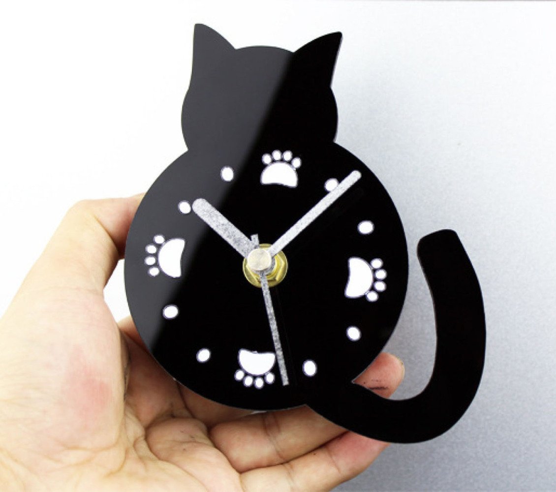 Moda Creativo Lindo Gatito Reloj De Nevera Dibujos Animados ...