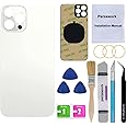 Perzework OEM Rear Back Glass Replacement for iPhone 12 Pro 6.1 inches with Reparing Toolkit (Silver)