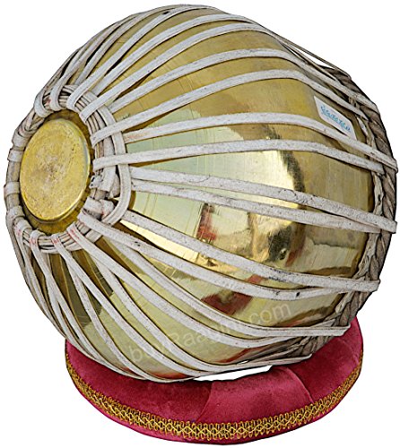Tabla Set by Maharaja Musicals, Golden Brass Bayan 3Kg, Sheesham Dayan Tabla, Nylon Bag, Hammer, Book, Cushions, Cover, Tabla Indian Drums (PDI-CH) - Thumbnail 6