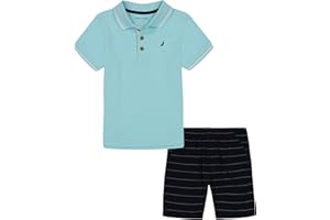 Nautica Sets (KHQ) Boys Nautica 2 Piece Polo Woven Short Set